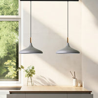 Pendelleuchte Champion Doppelter Kronleuchter Holz Metall Modern Pendelleuchte