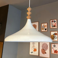 Pendelleuchte Champion XL Q Holz Metall, Modern Hängelampe