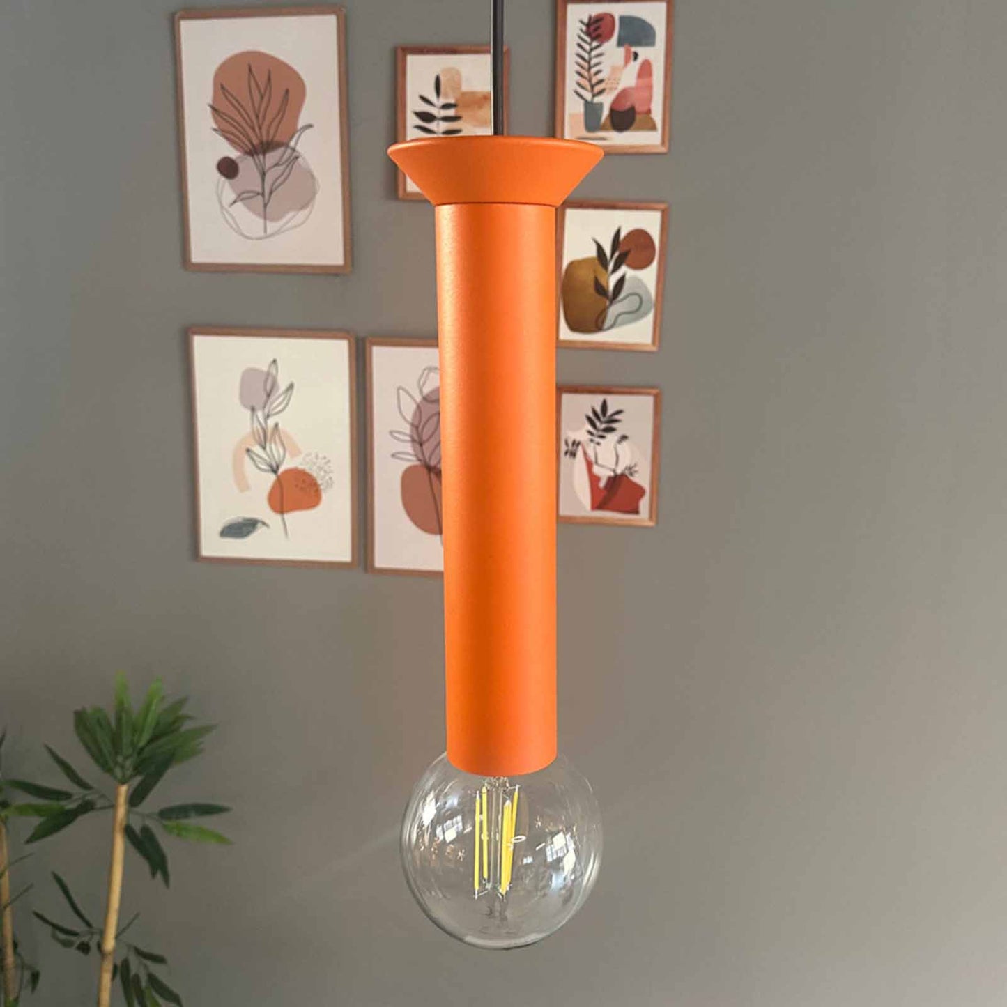 Pendelleuchte Mika Platte Metall, Modern Hängelampe