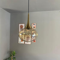 Pendelleuchte Solvia Vintage Glas, 25 cm Retro-Hängelampe