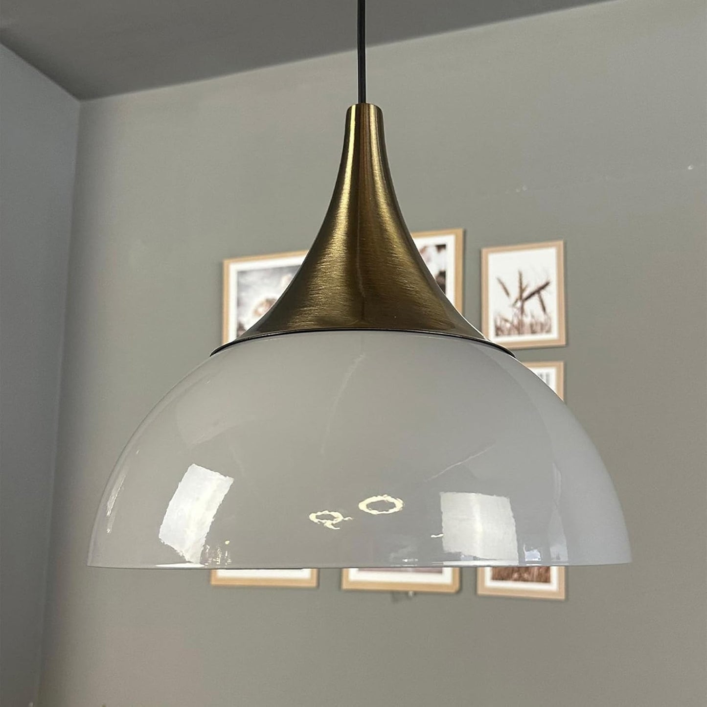 Pendelleuchte Yimpi Dome 30 cm Industrielle Hängelampe