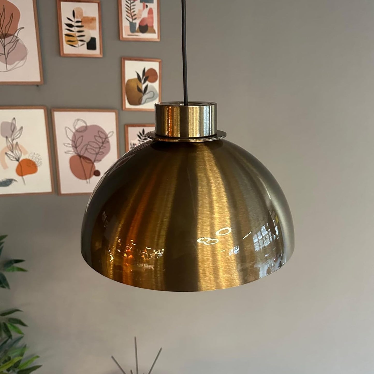 Yimpi Pendelleuchte 30 cm Kupferfarbe Vintage Pendelleuchte