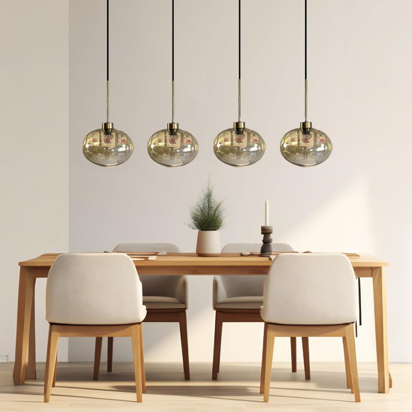 Pendelleuchte Solvia Vintage Glas, 25 cm Retro-Hängelampe