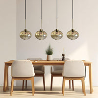 Pendelleuchte Solvia Vintage Glas, 25 cm Retro-Hängelampe