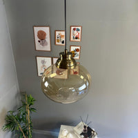 Pendelleuchte Solvia Vintage Glas, 25 cm Retro-Hängelampe