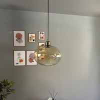Pendelleuchte Solvia Vintage Glas, 25 cm Retro-Hängelampe