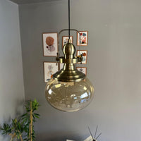 Pendelleuchte Solvia Vintage Glas, 25 cm Retro-Hängelampe