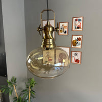 Pendelleuchte Solvia Vintage Glas, 25 cm Retro-Hängelampe