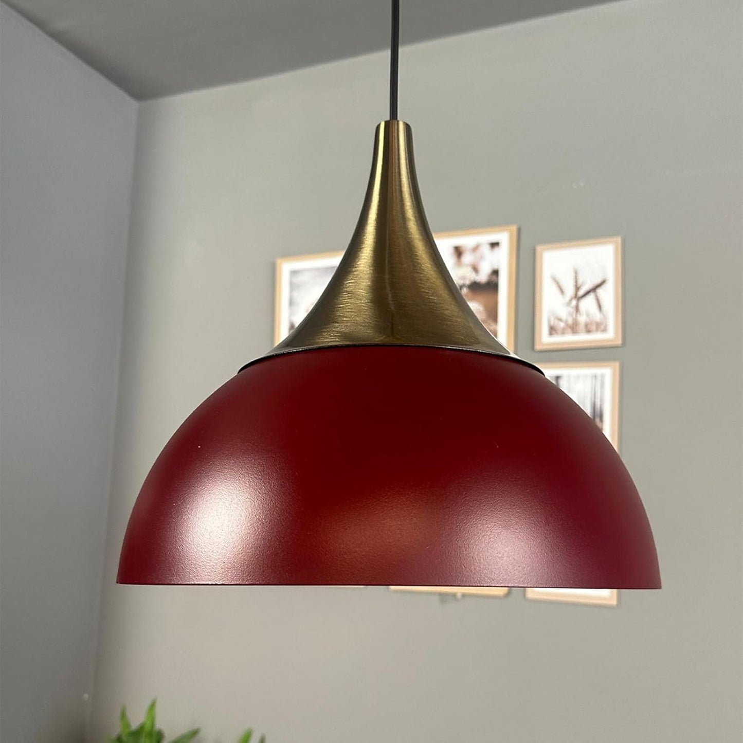 Pendelleuchte Yimpi Dome 30 cm Industrielle Hängelampe