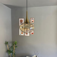 Pendelleuchte Solvia Vintage Glas, 25 cm Retro-Hängelampe