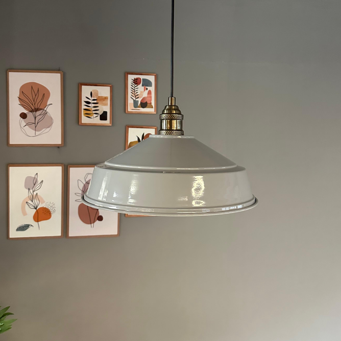 Pendelleuchte Carmelo Halbe Tulpe Ø35 cm, Metall Hängelampe ohne Leuchtmittel