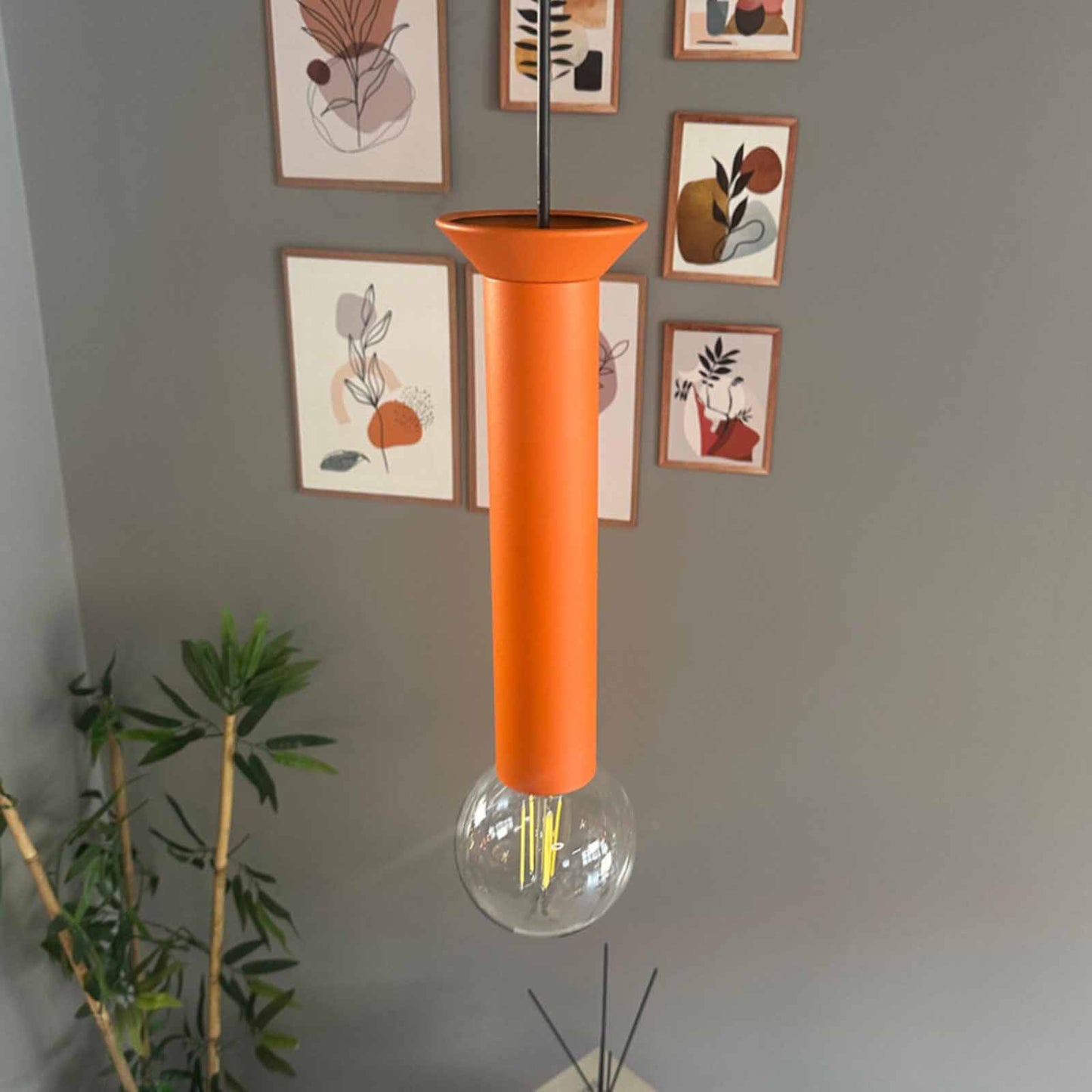 Pendelleuchte Mika Platte Metall, Modern Hängelampe