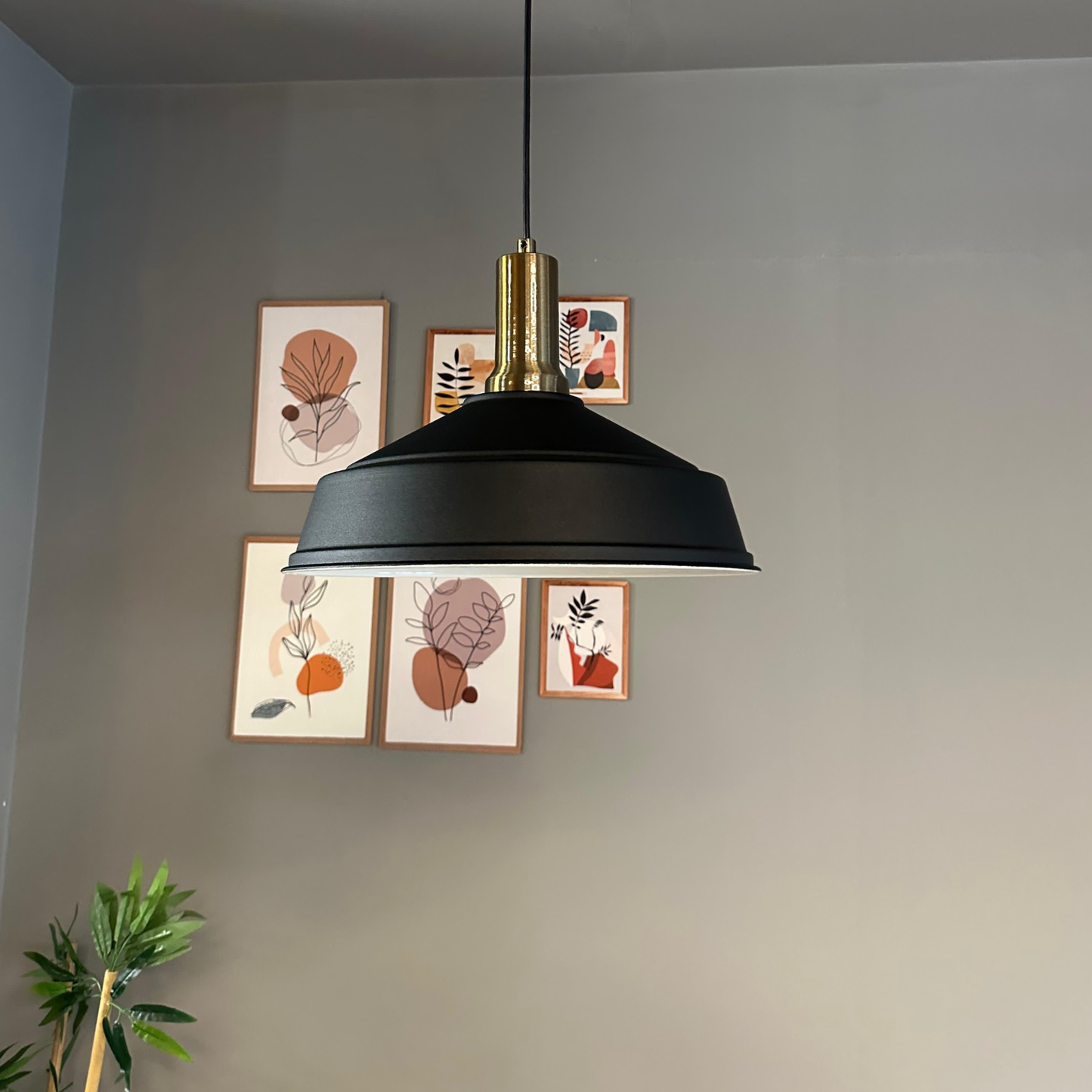 Pendelleuchte Carmelo Fackel Ø35 cm, Metall Hängelampe