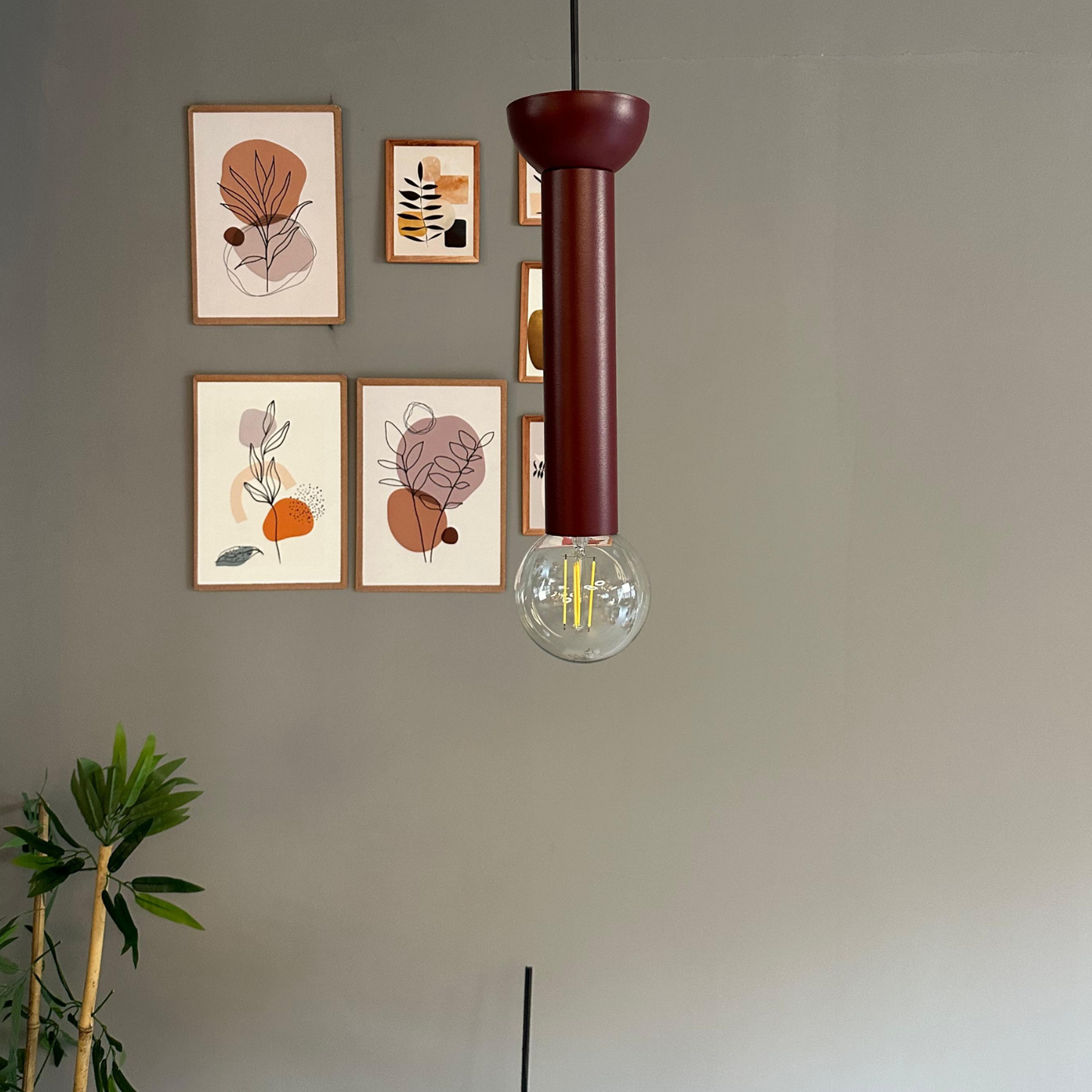 Pendelleuchte Mika Platte Metall, Modern Hängelampe