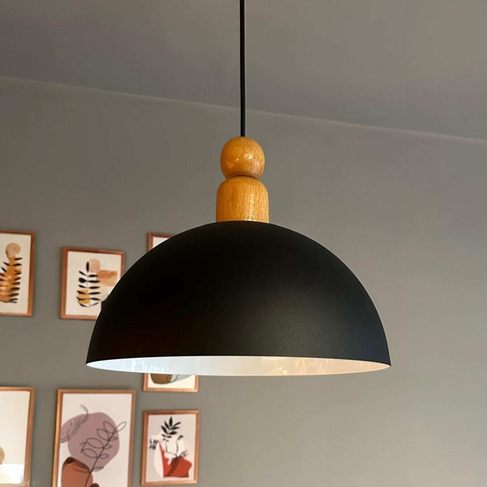 Pendelleuchte Yimpi Wulst Holz Metall