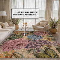 Bedruckter Teppich Molis Chenille Print Maschinell hergestellt, waschbarer Vintage-Teppich