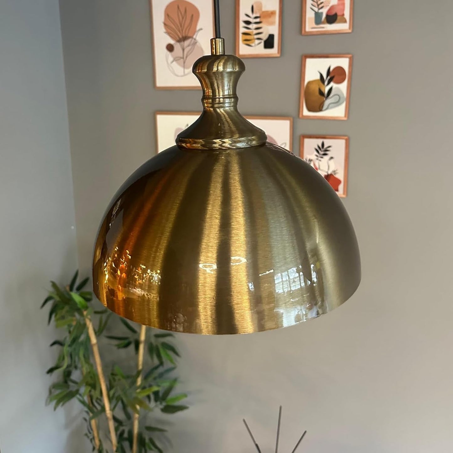 Yimpi Pendelleuchte 30 cm Kupferfarbe Vintage Pendelleuchte