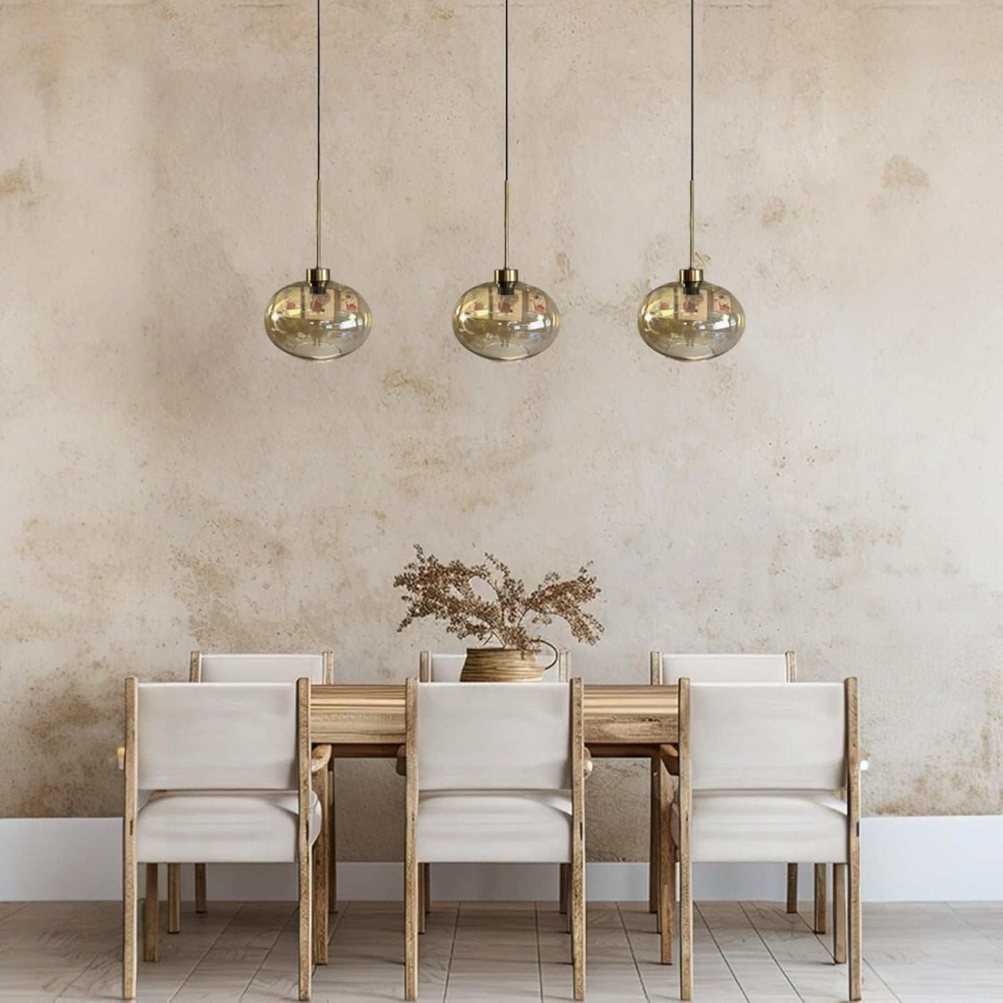 Pendelleuchte Solvia Vintage Glas, 25 cm Retro-Hängelampe