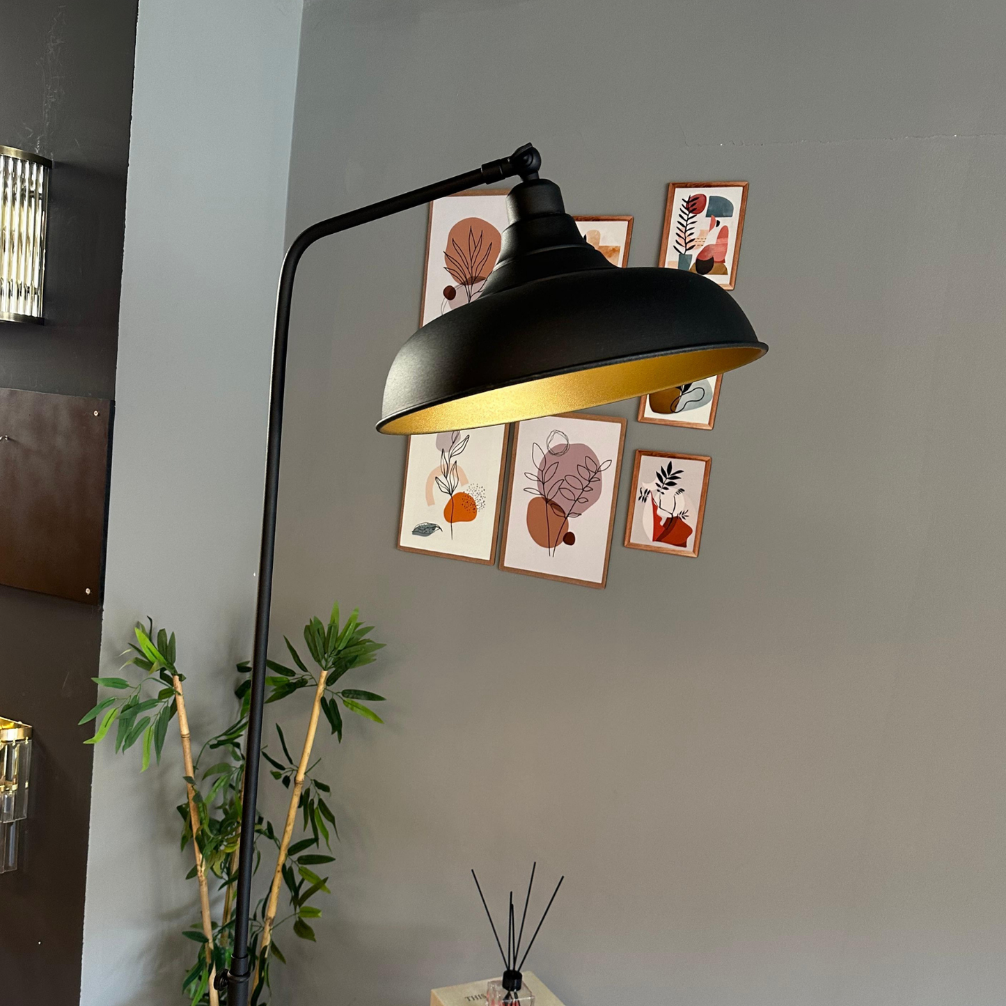 Stehlampe Velor Schatten Ufo Kopf Moderne Dekorative Metall Stehlampe