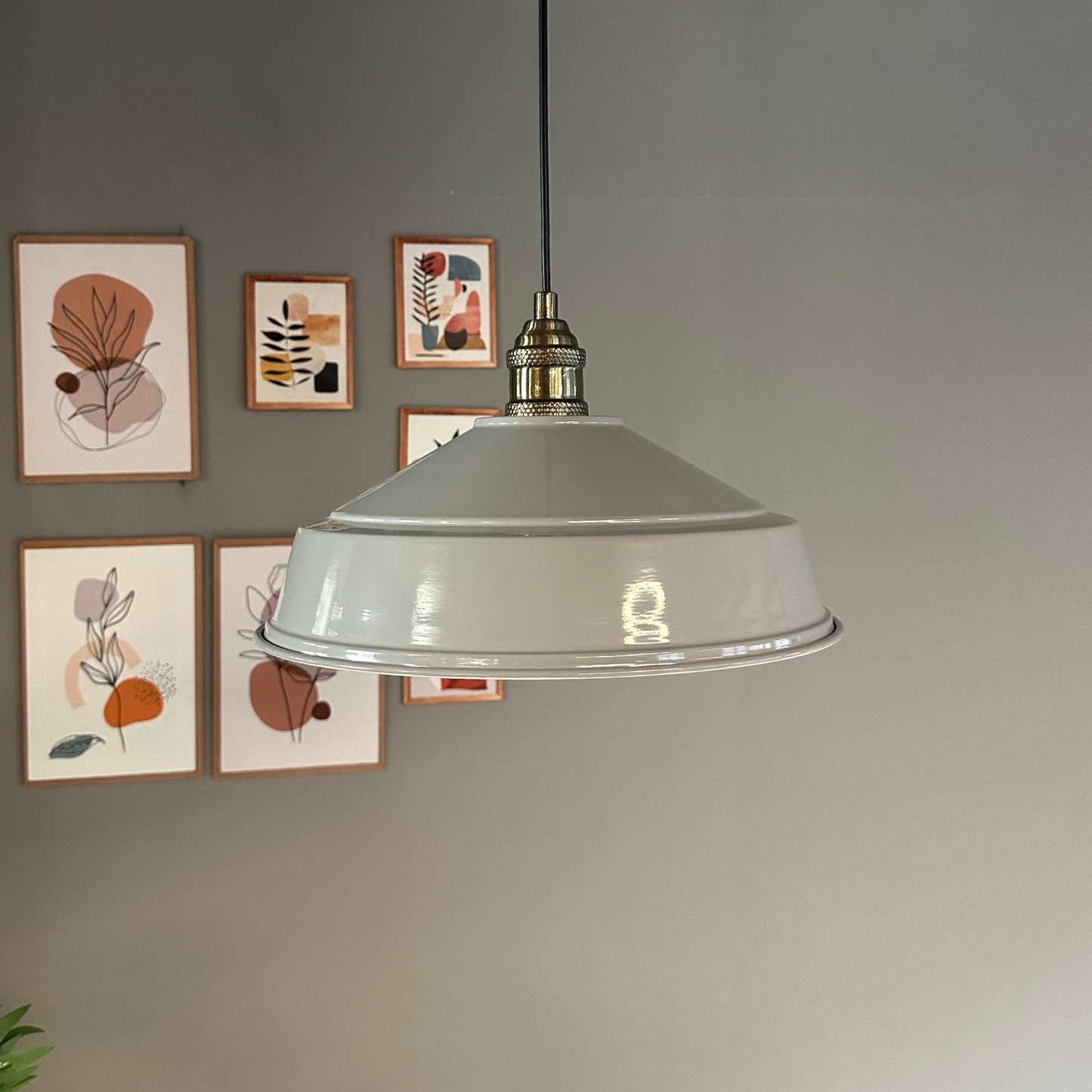 Pendelleuchte Carmelo Halbe Tulpe Ø35 cm, Metall Hängelampe ohne Leuchtmittel