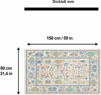 Bedruckter Teppich Sunse Chenille Print Maschinell hergestellt, waschbarer Vintage-Teppich