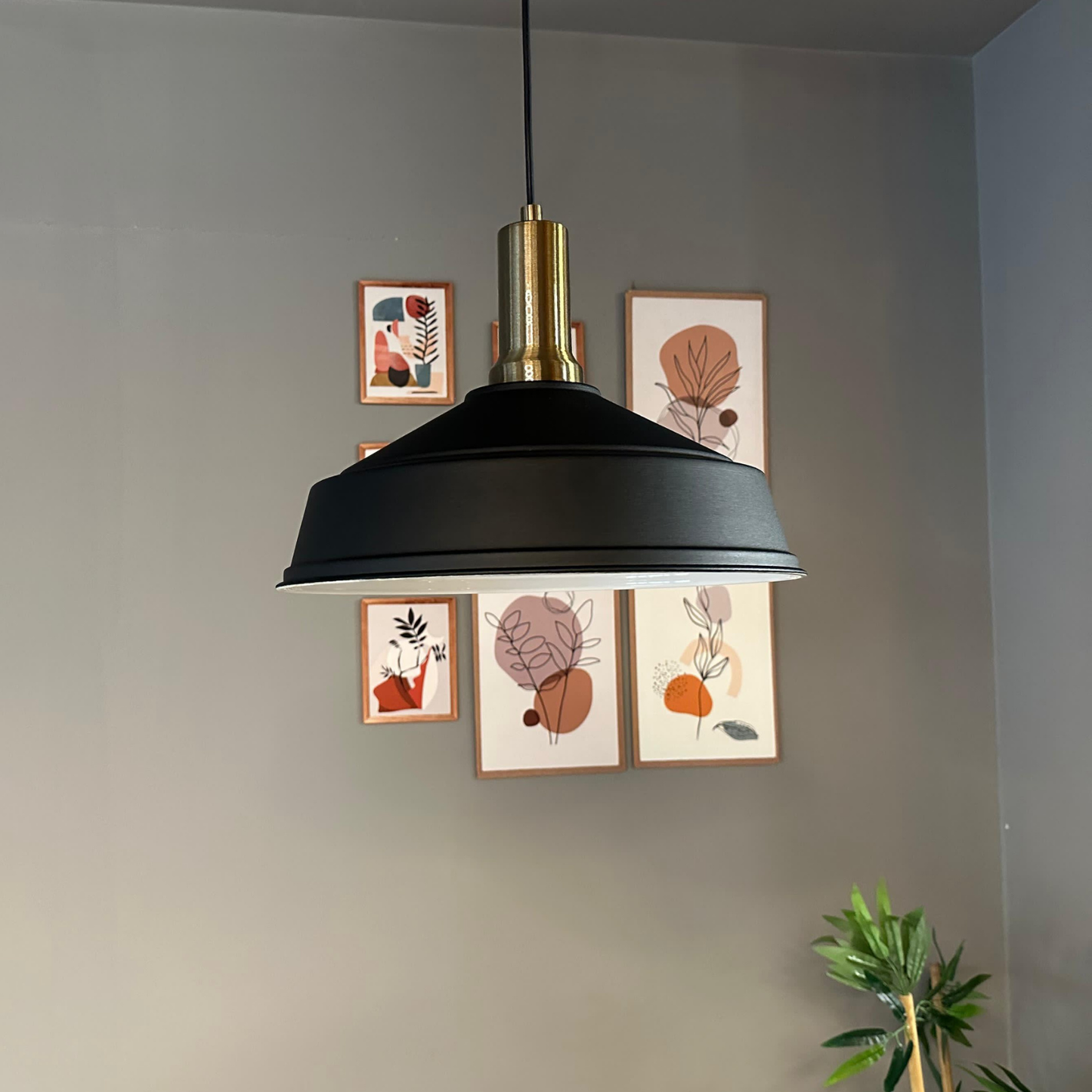 Pendelleuchte Carmelo Fackel Ø35 cm, Metall Hängelampe