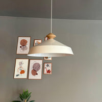 Pendelleuchte Lema Ø35,5cm, Hängelampe Holz, Hängelampe Industrial Vintage Lampe