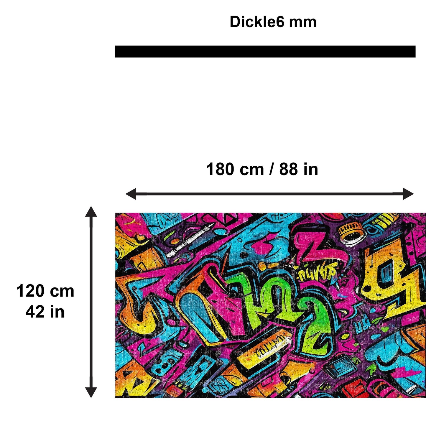 FUNNY Bedruckter Teppich Chenille-Druck Maschinell Hergestellt