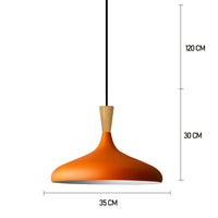 Champion Pendelleuchte aus Holz, 35 cm Hängelampe Metall E27 Moderne Lampe