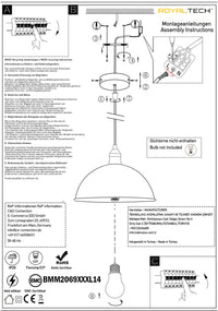 Yimpi Tumbled Chandelier Einzelne Pendelleuchte