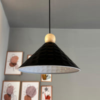 Rummy Pendelleuchte aus Holz, 24 cm Hängelampe Metall E27