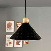 Rummy Pendelleuchte aus Holz, 24 cm Hängelampe Metall E27