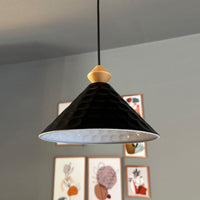Rummy Pendelleuchte aus Holz, 24 cm Hängelampe Metall E27