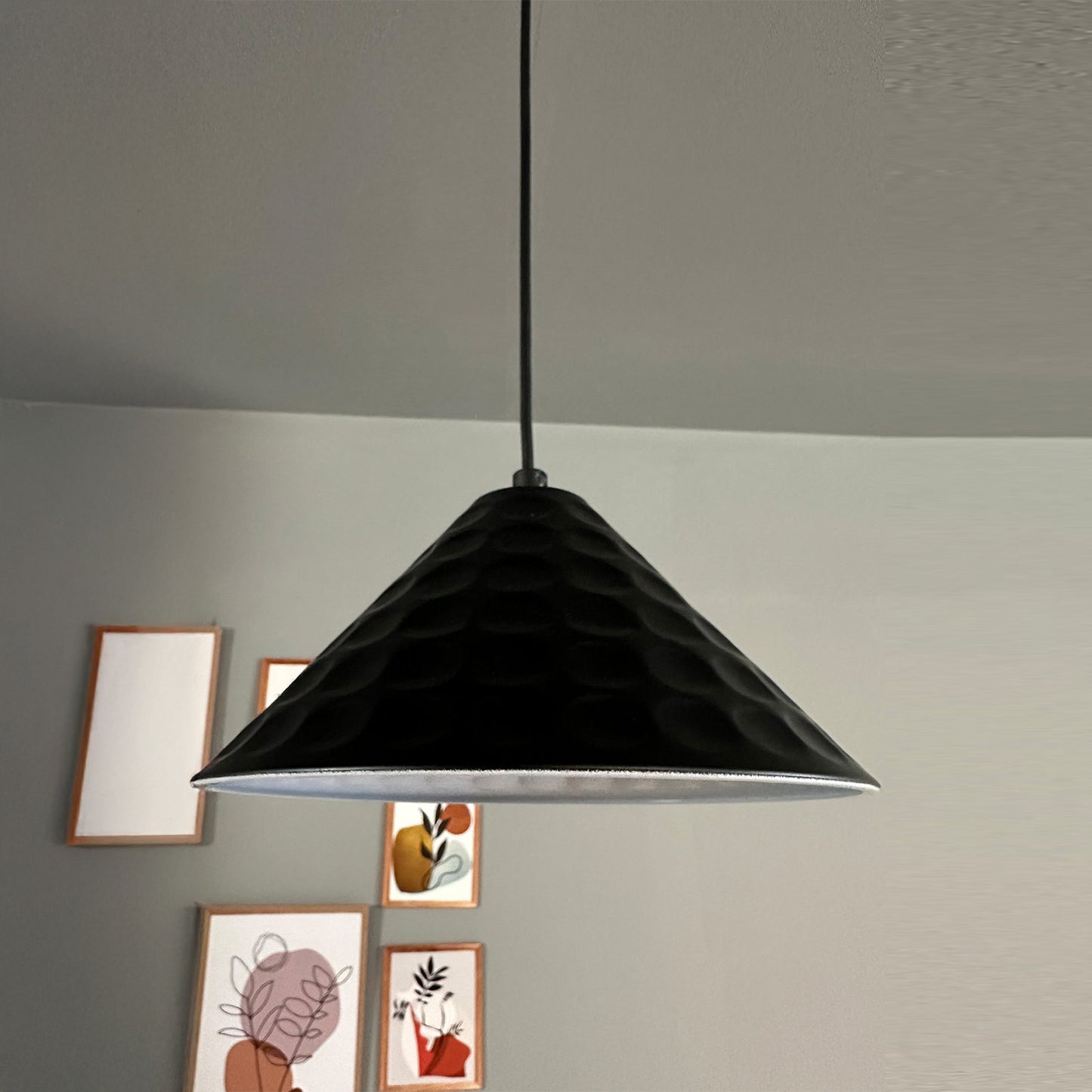 Rummy Pendelleuchte aus Holz, 24 cm Hängelampe Metall E27