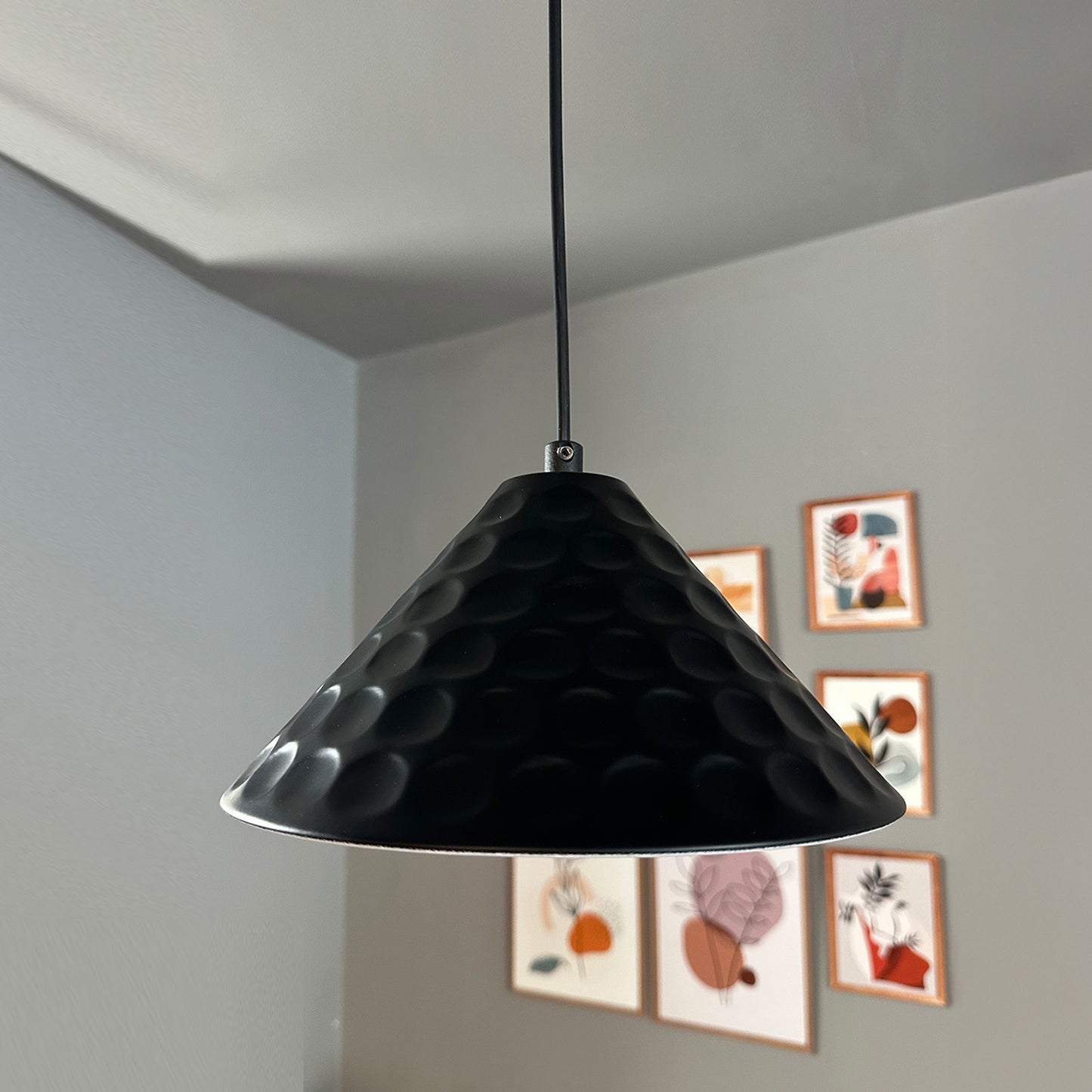 Rummy Pendelleuchte aus Holz, 24 cm Hängelampe Metall E27