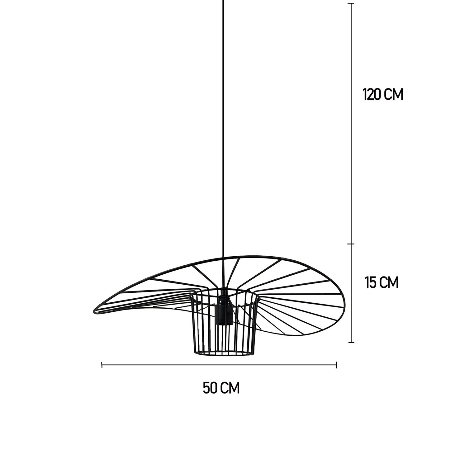 Pendelleuchte Bamyum Pendelleuchte I Orvelte I Metall Schwarz Lampe