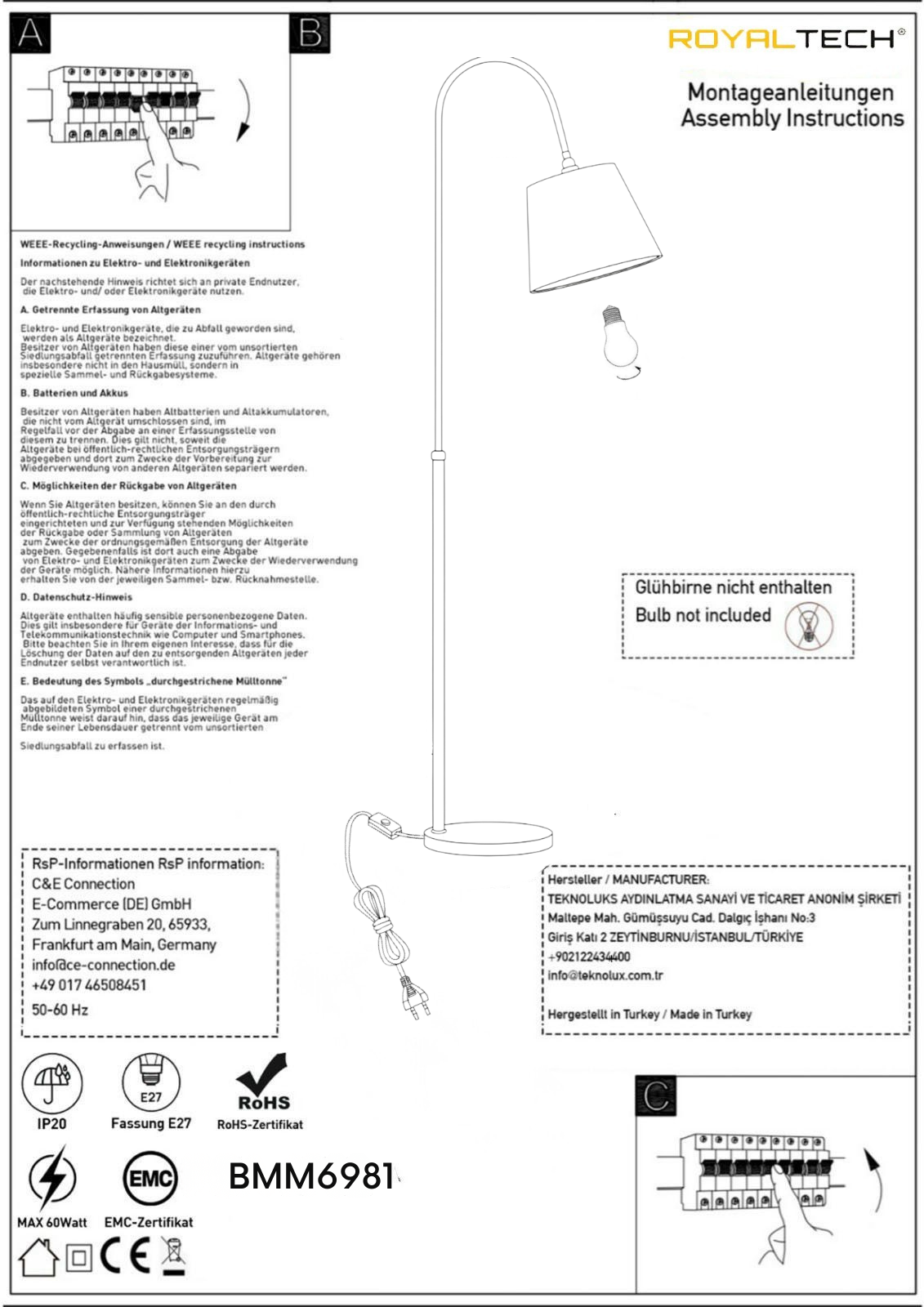 Stehlampe Bewegender Ufo Kopf Moderne Dekorative Metall Stehlampe