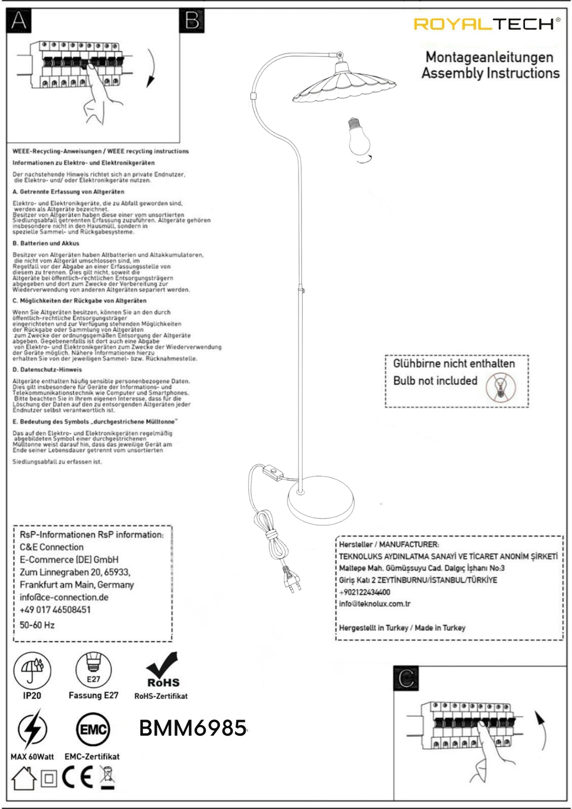 Stehlampe Lirax Bewegender Ufo Kopf Moderne Dekorative Metall Stehlampe