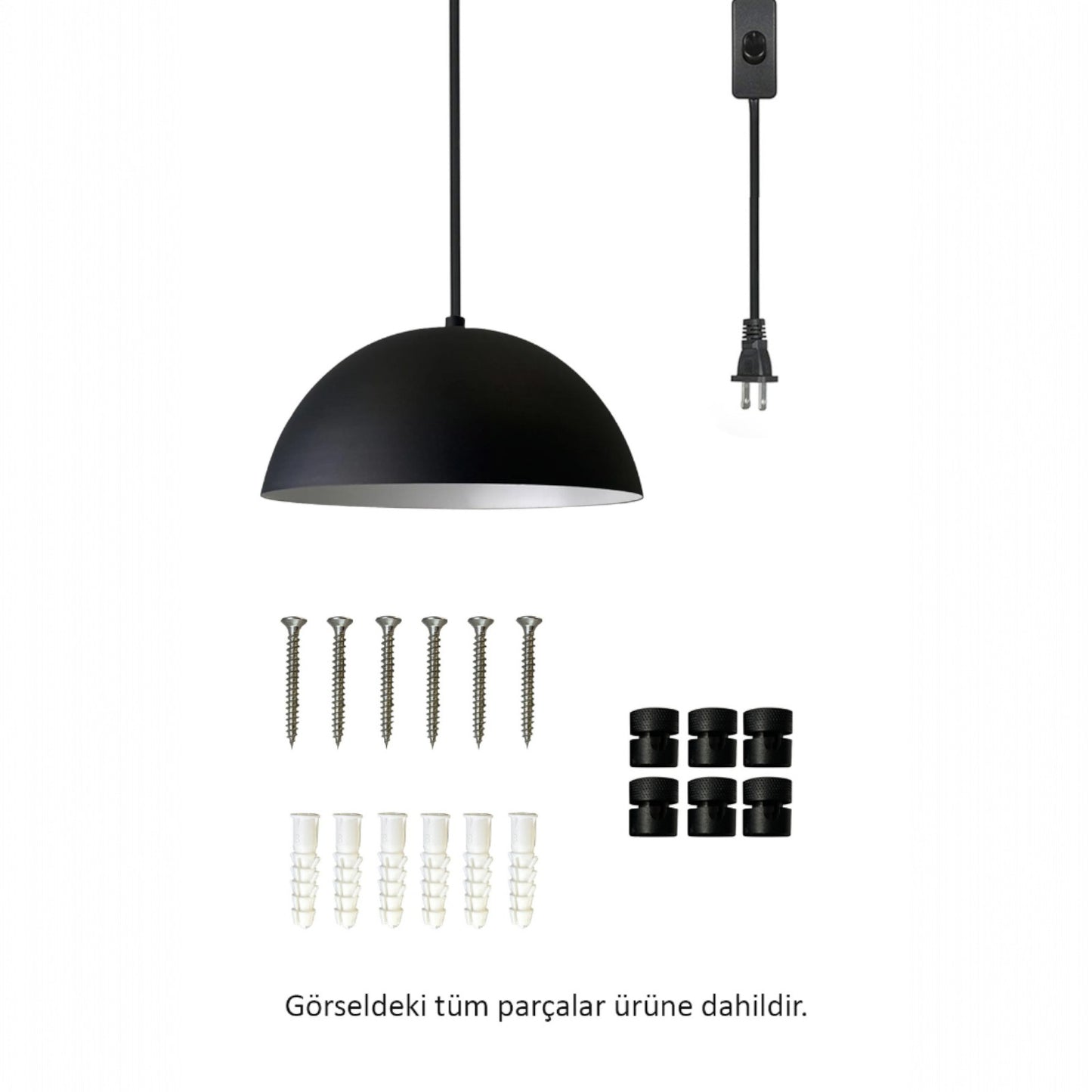 Pendelleuchte Lipeo mit Stecker Metall, Modern Hängelampe