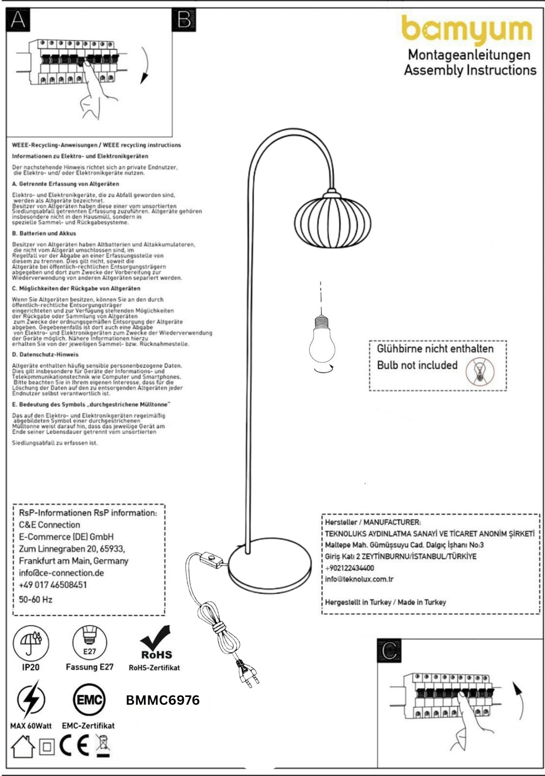 Stehlampe Bewegender Ufo Kopf Moderne Dekorative Metall Stehlampe