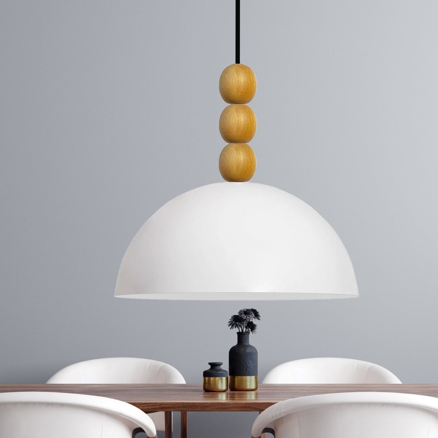 Bamyum Champion Holz, Metall Moderne Pendellampe