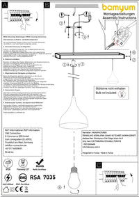 Pendelleuchte 2 Flammige Metall