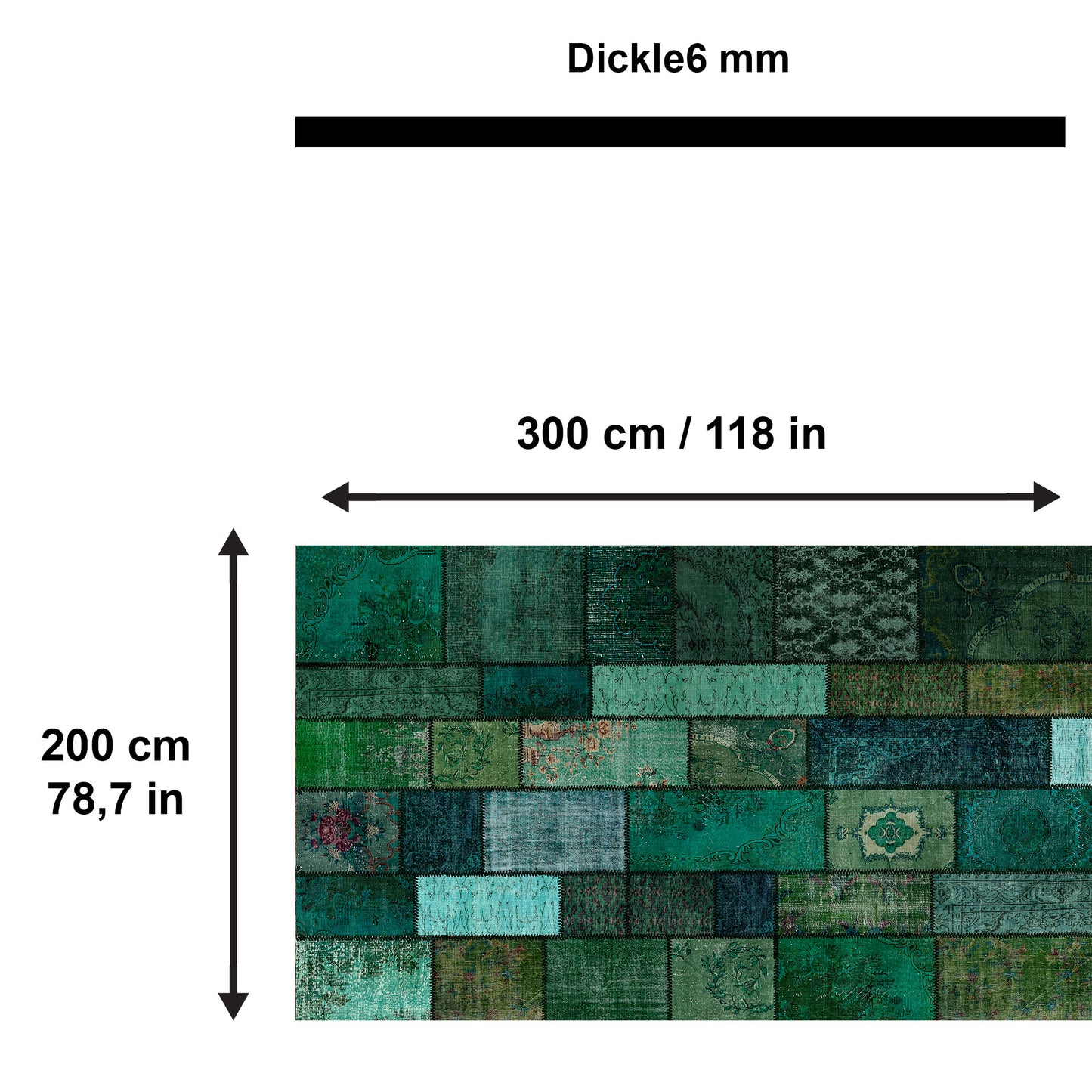 Trunk Bedruckter Teppich Chenille-Druck Maschinell Hergestellt