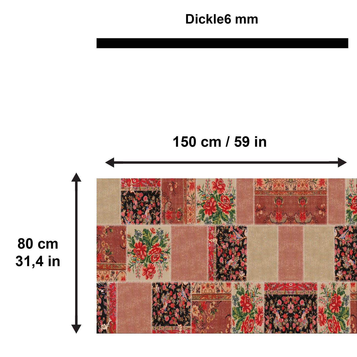 Zelda Bedruckter Teppich Chenille-Druck Maschinell Hergestellt