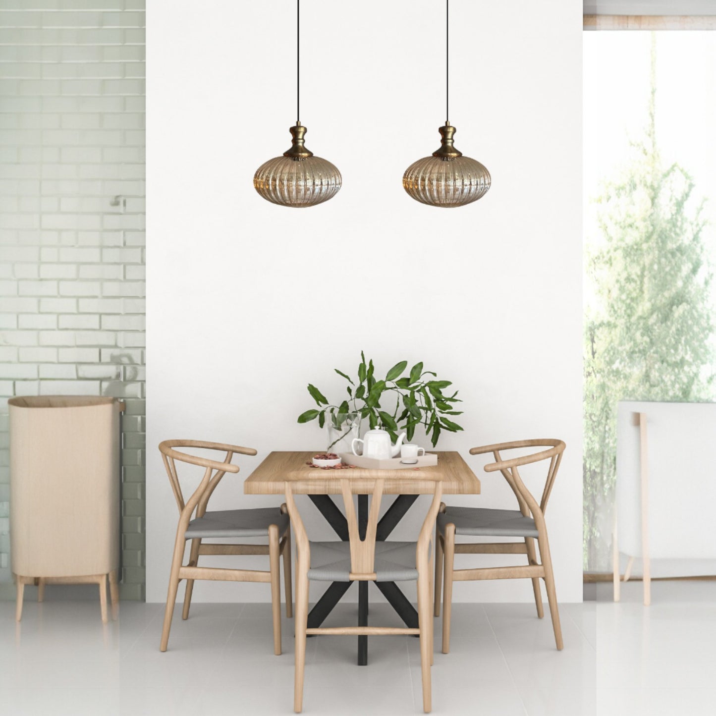 Pendelleuchte Elegant Glas-Kronleuchter Doppelter Kronleuchter Hängelampe