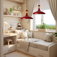 Pendelleuchte Champion aus Holz und Metall, 35 cm Hängelampe