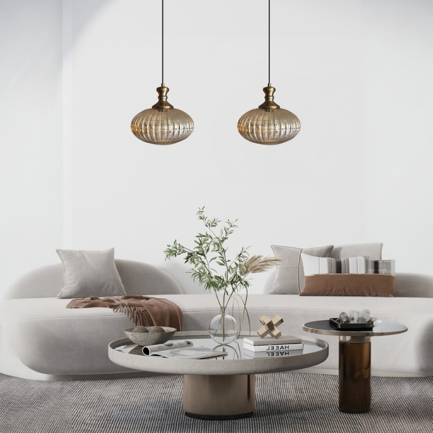 Pendelleuchte Elegant Glas-Kronleuchter Doppelter Kronleuchter Hängelampe