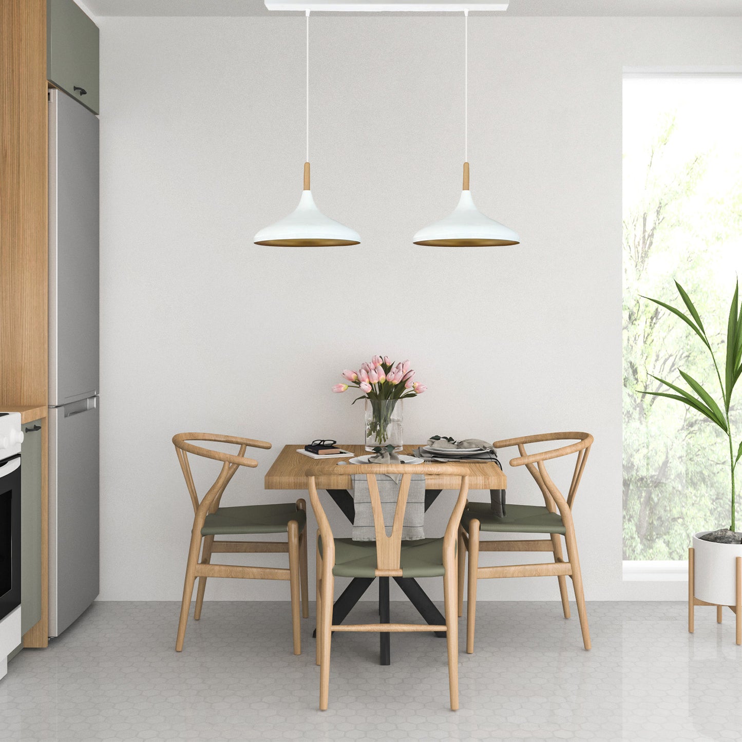 Pendelleuchte Champion Doppelter Kronleuchter Holz Metall Modern Pendelleuchte