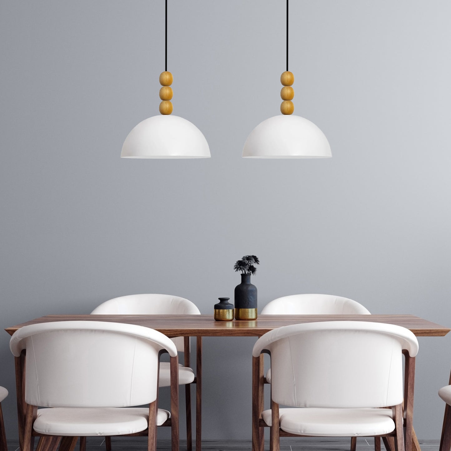 Bamyum Champion Holz, Metall Moderne Pendellampe
