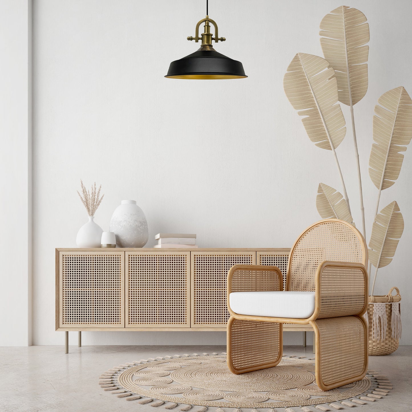 Pendelleuchte Bamyum Pendelleuchte I Asletl-Marine l Ø41 cm E27 Metall Vintage Lampe